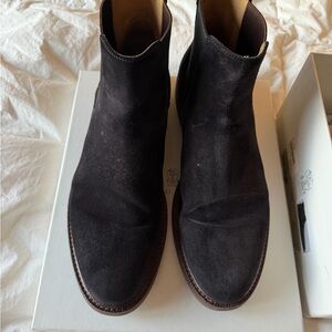 Brunello Cucinelli men’s dark brown suede Chelsea boots